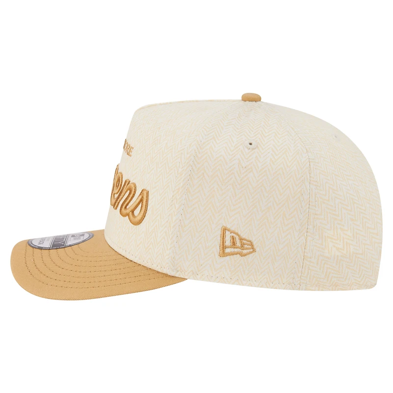 Men's New Era  Cream Baltimore Ravens Herringbone 9FIFTY A-Frame Snapback Hat