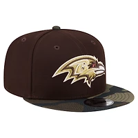 Men's New Era  Dark Brown Baltimore Ravens Burnt Wood Camo 9FIFTY Snapback Hat