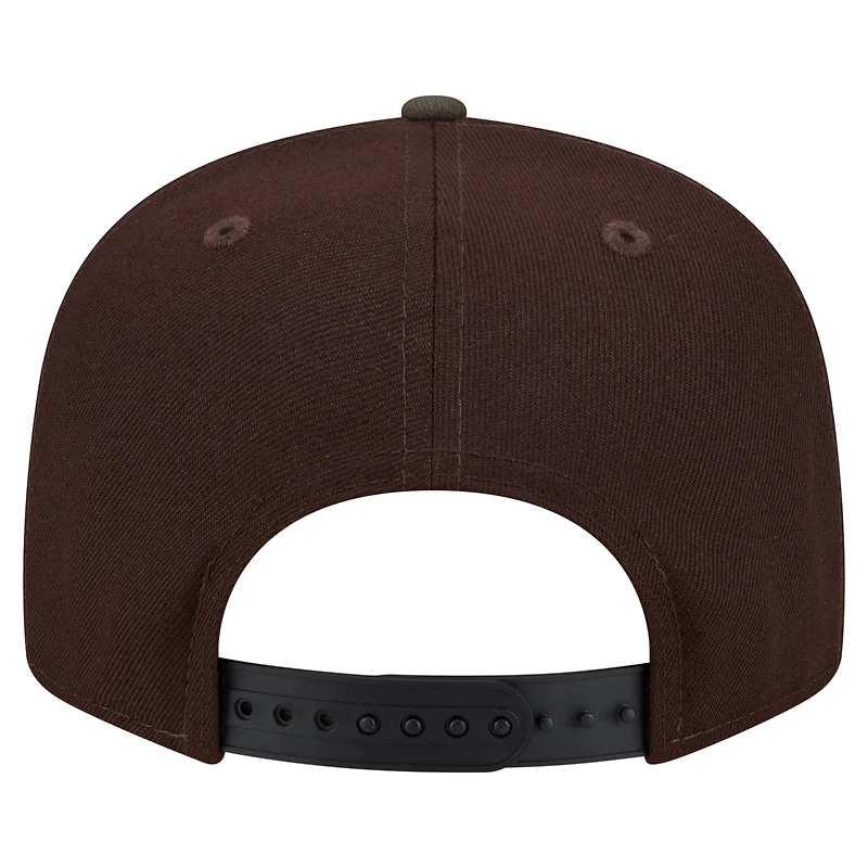 Men's New Era Dark Brown Baltimore Ravens Burnt Wood Camo 9FIFTY Snapback Hat