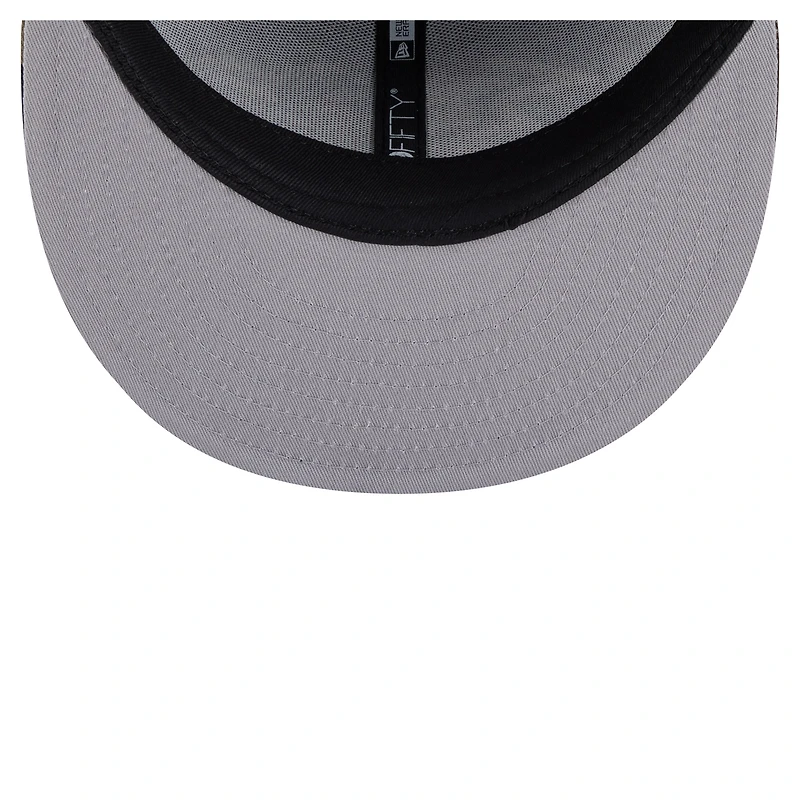 Casquette snapback New Era 9FIFTY pour homme, marron fonc