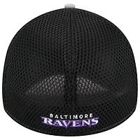 Casquette flexible 39THIRTY New Era pour hommes, gris/noir, Baltimore Ravens Pipe