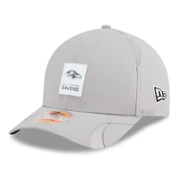 Men's New Era Gray Baltimore Ravens 2025 Sideline  M-Crown 9FORTY Adjustable Hat
