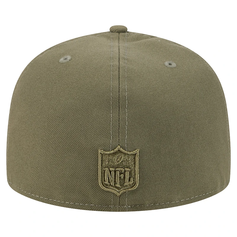 Casquette ajustée A-Frame 59FIFTY olive Baltimore Ravens pour homme New Era