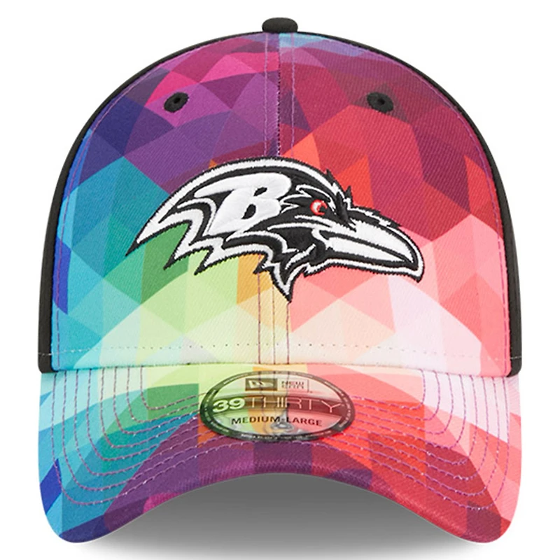 Men's New Era  Pink Baltimore Ravens 2023 NFL Crucial Catch 39THIRTY Flex Hat
