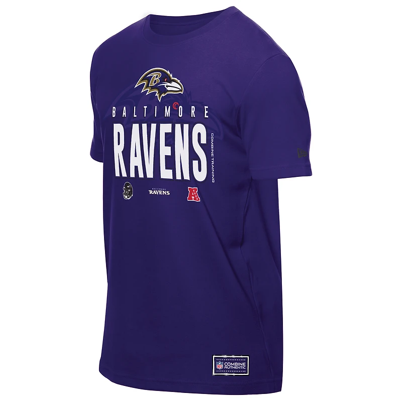T-shirt violet New Era pour homme, camp d'entraînement NFL 2025 des Baltimore Ravens