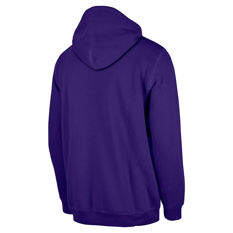Sweat à capuche carreaux Baltimore Ravens 3rd Down violet New Era pour homme