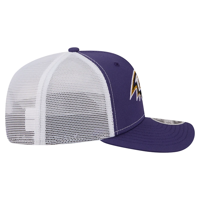 Casquette trucker ajustable New Era violette Baltimore Ravens 9SEVENTY pour homme