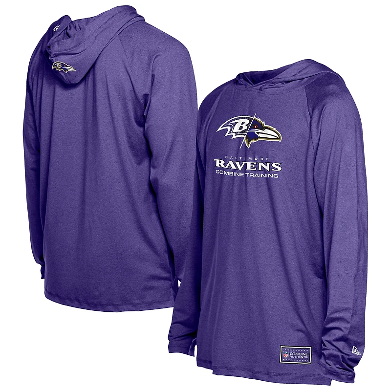 Sweat à capuche fonctionnel violet New Era pour homme des Baltimore Ravens