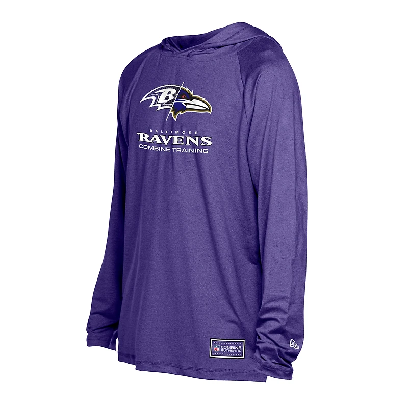 Sweat à capuche fonctionnel violet New Era pour homme des Baltimore Ravens