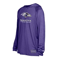 Sweat à capuche fonctionnel violet New Era pour homme des Baltimore Ravens