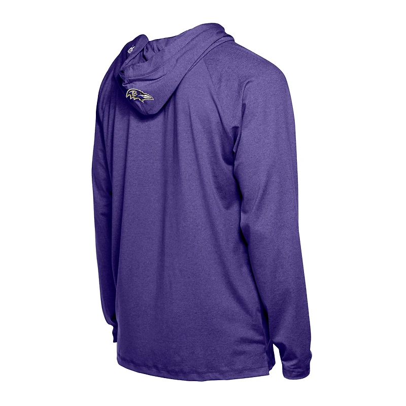 Sweat à capuche fonctionnel violet New Era pour homme des Baltimore Ravens