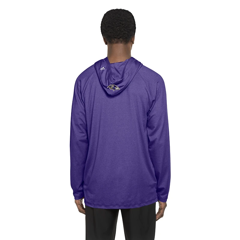 Sweat à capuche fonctionnel violet New Era pour homme des Baltimore Ravens