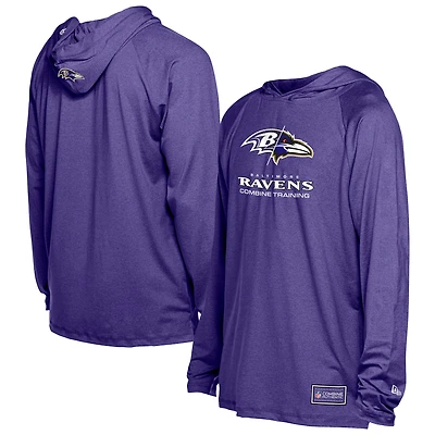 Sweat à capuche fonctionnel violet New Era pour homme des Baltimore Ravens