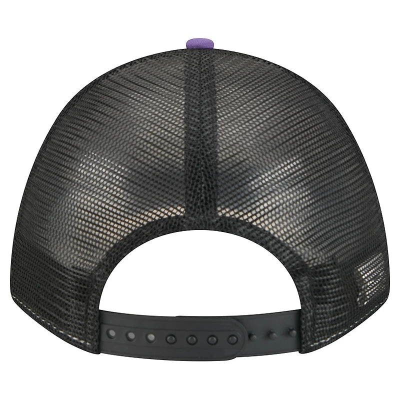 Casquette ajustable New Era violette Baltimore Ravens Linear A-Frame 9FORTY pour homme