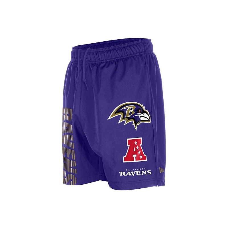 Men's New Era Purple Baltimore Ravens Match Shorts