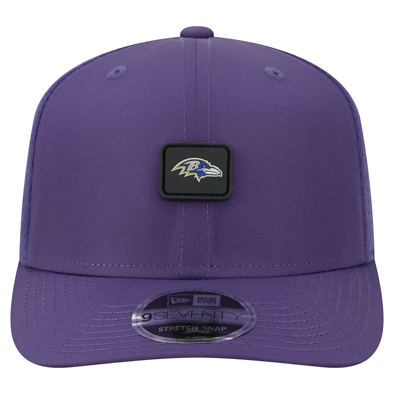 Men's New Era Purple Baltimore Ravens Micro Badge 9SEVENTY Adjustable Hat