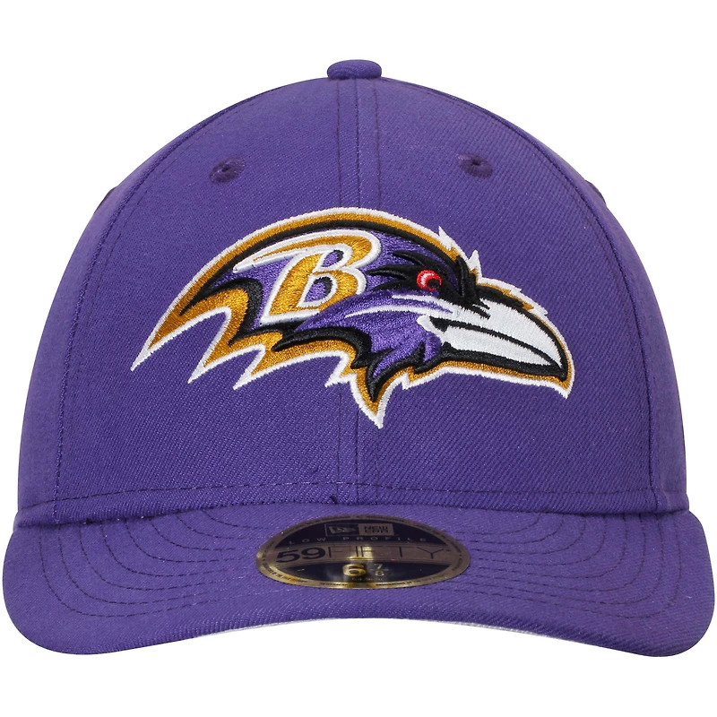 Casquette structurée 59FIFTY Low Profile pour homme des Ravens de Baltimore pourpre New Era