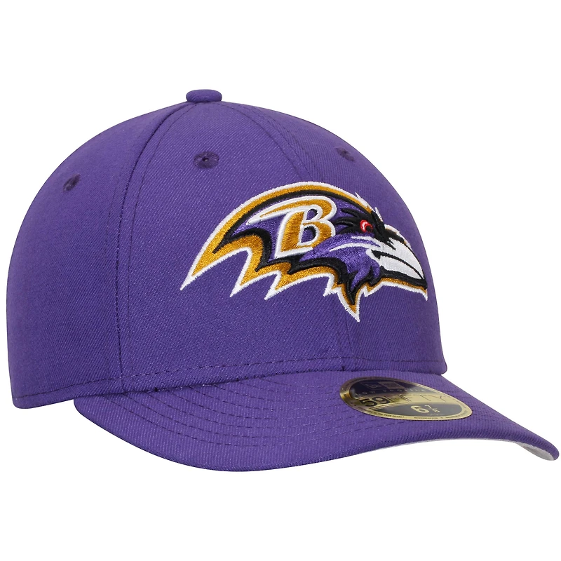 Men's New Era Purple Baltimore Ravens Omaha Low Profile 59FIFTY Structured Hat