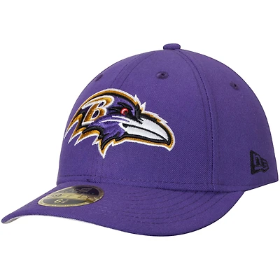 Casquette structurée 59FIFTY Low Profile pour homme des Ravens de Baltimore pourpre New Era