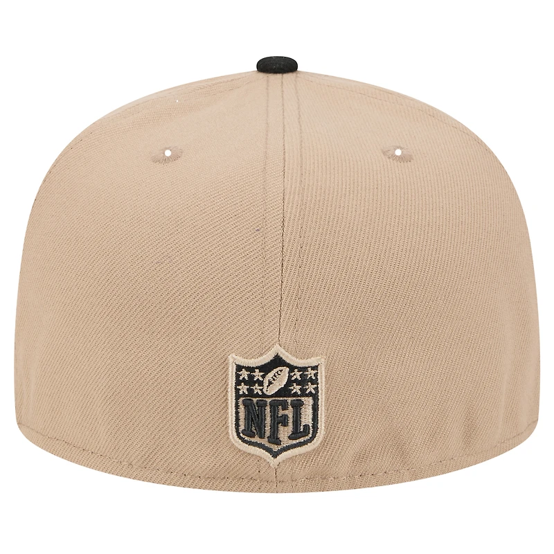 Men's New Era Tan Baltimore Ravens  Logo Main 59FIFTY Fitted Hat