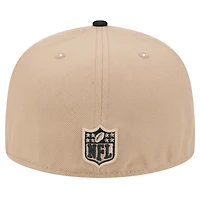 Men's New Era Tan Baltimore Ravens  Logo Main 59FIFTY Fitted Hat