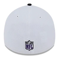 Men's New Era  White/Black Baltimore Ravens 2023 Sideline 39THIRTY Flex Hat