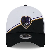 Men's New Era  White/Black Baltimore Ravens 2023 Sideline 39THIRTY Flex Hat