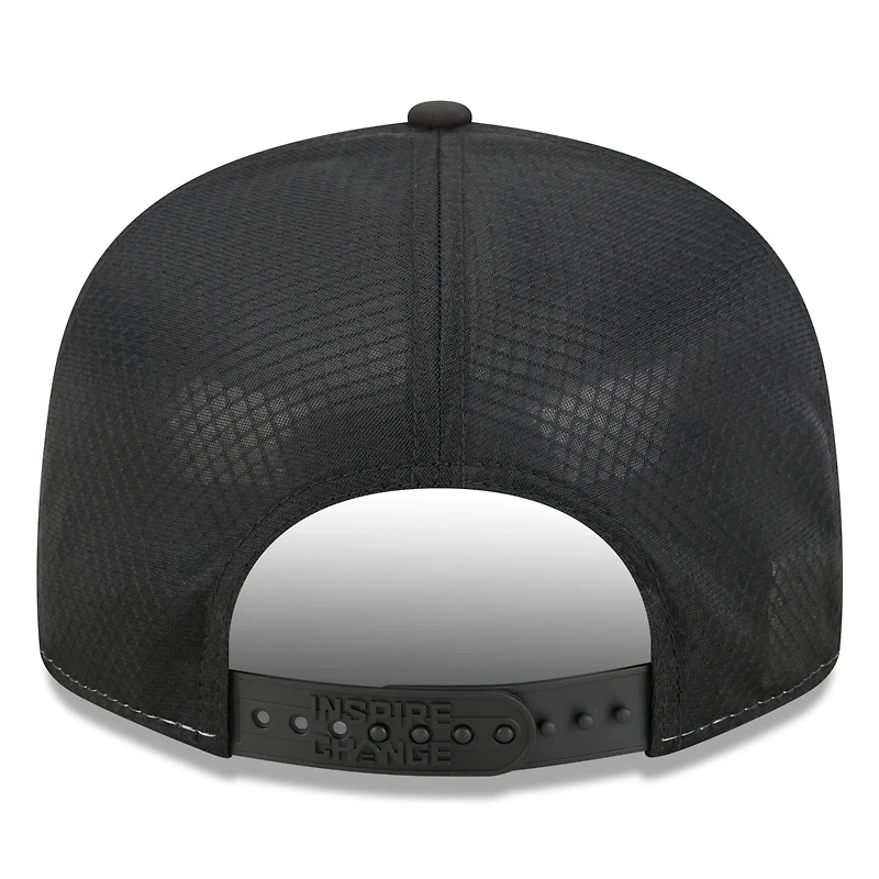 Men's New Era White/Black Baltimore Ravens 2025 Inspire Change Split Panel 9FIFTY Snapback Hat