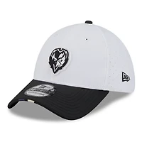Casquette New Era 39THIRTY Flex blanche/noire pour homme