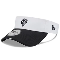 Visière ajustable New Era blanche/noire pour homme, camp d'entraînement NFL 2025 des Baltimore Ravens
