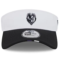 Visière ajustable New Era blanche/noire pour homme, camp d'entraînement NFL 2025 des Baltimore Ravens