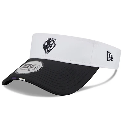 Visière ajustable New Era blanche/noire pour homme