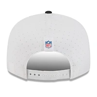 Men's New Era  White/Black Baltimore Ravens 2025 NFL Training Camp Split Panel 9FIFTY Snapback Hat