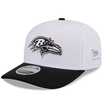 Men's New Era  White/Black Baltimore Ravens 2026 NFL Draft 9SEVENTY Adjustable Hat