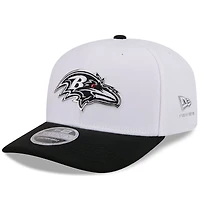 Men's New Era  White/Black Baltimore Ravens 2026 NFL Draft 9SEVENTY Adjustable Hat