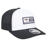 Casquette ajustable 9SEVENTY blanche/noire des Baltimore Ravens de New Era pour homme