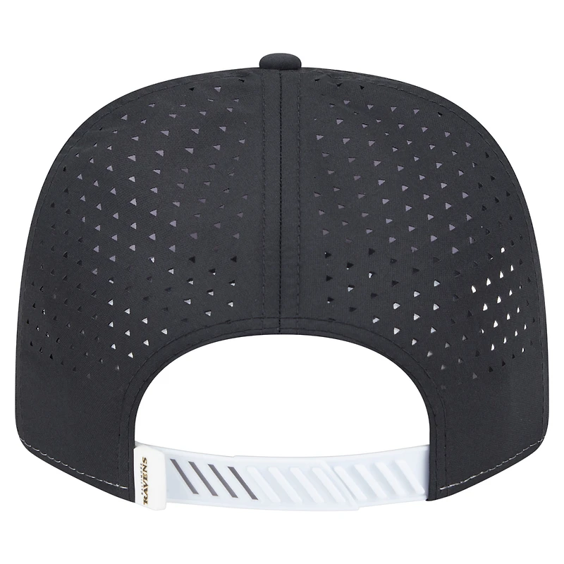 Casquette ajustable 9SEVENTY blanche/noire des Baltimore Ravens de New Era pour homme