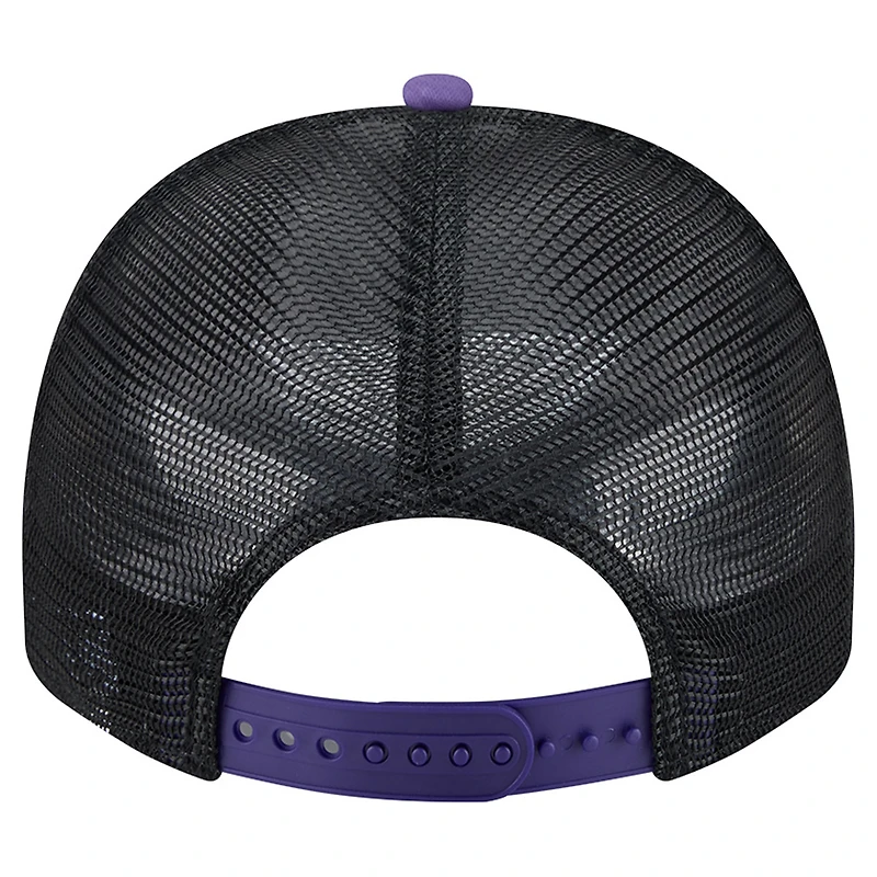 Men's New Era White/Purple Baltimore Ravens Foodie 9FIFTY A-Frame Trucker Snapback Hat