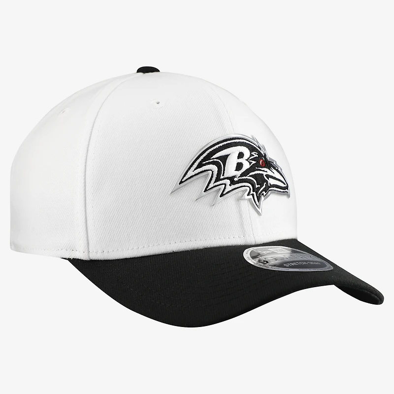Men's New Era  White Baltimore Ravens 2026 NFL Draft 9SEVENTY COOLERA Adjustable Hat