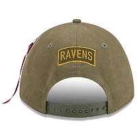Casquette ajustable A-Frame 9FORTY olive des Baltimore Ravens pour homme New Era x Alpha Industries