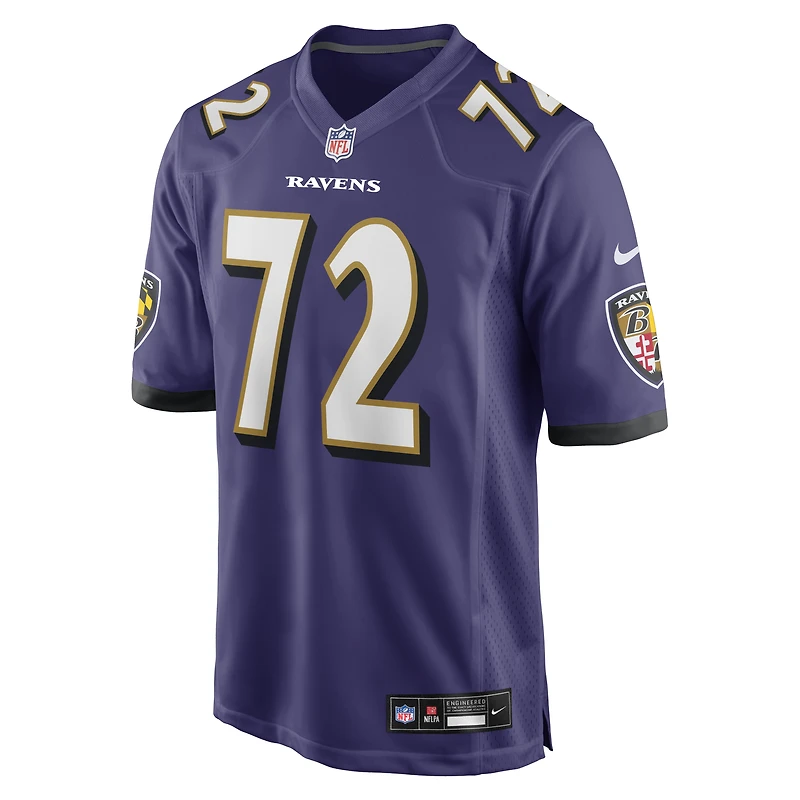 Men's Nike Andrew Vorhees Purple Baltimore Ravens Team Game Jersey