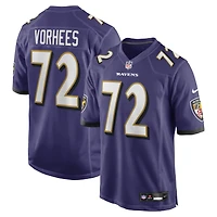 Maillot de match Nike Andrew Vorhees violet pour homme des Baltimore Ravens