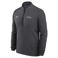 Pull Nike anthracite Baltimore Ravens léger Victory Dri-FIT à demi-zip pour homme