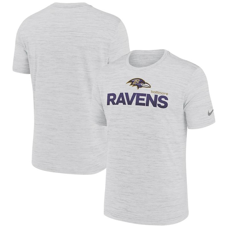 Men's Nike Ash Baltimore Ravens Blitz Velocity Modern Dri-FIT T-Shirt