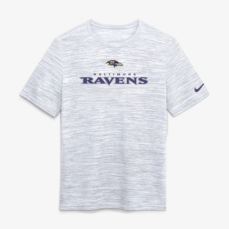 Men's Nike Ash Baltimore Ravens Velocity Endurance Run Dri-FIT T-Shirt