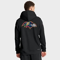 Sweat à capuche Nike noir pour homme Baltimore Ravens NFL Crucial Catch 2025 Sideline Dri-FIT