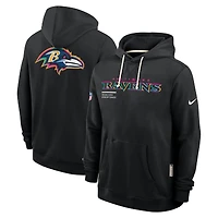 Sweat à capuche Nike noir pour homme Baltimore Ravens NFL Crucial Catch 2025 Sideline Dri-FIT