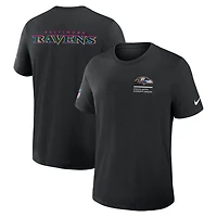 T-shirt Nike noir Baltimore Ravens 2025 Crucial Catch Tri-Blend Dri-FIT pour homme