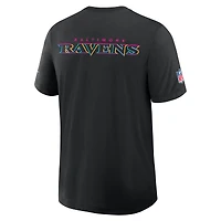 Men's Nike Black Baltimore Ravens 2025 NFL Crucial Catch Tri-Blend Dri-FIT T-Shirt