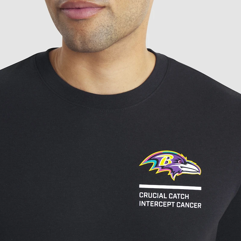 Men's Nike Black Baltimore Ravens 2025 NFL Crucial Catch Tri-Blend Dri-FIT T-Shirt